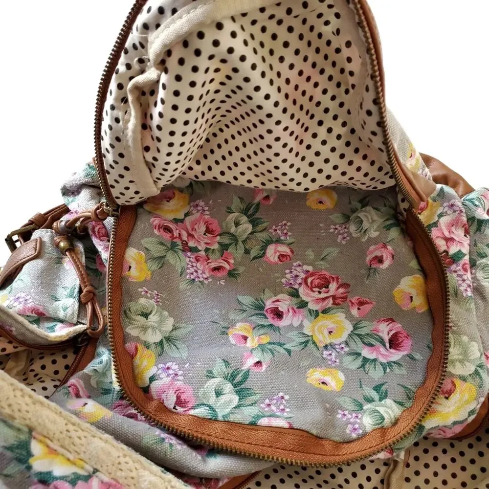 Madden Girl | Floral Backpack Vegan Leather Trim